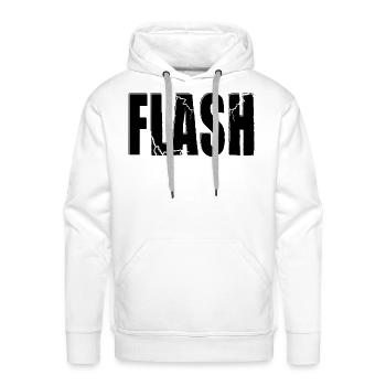 FLASH Logo - Men's Premium Hoodie - white - Front - Liam (192cm)