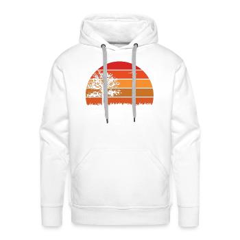 Retro - Men's Premium Hoodie - white - Front - Liam (192cm)