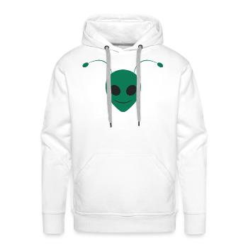 Alien Ant Face Design Green - Men's Premium Hoodie - white - Front - Liam (192cm)