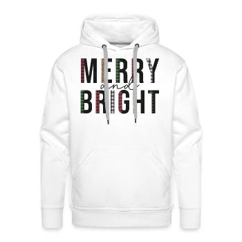 Merry And Bright - Men's Premium Hoodie - white - Front - Liam (192cm)