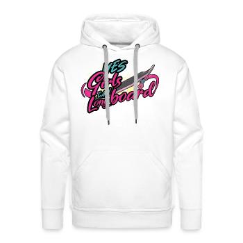 Longboard - Men's Premium Hoodie - white - Front - Liam (192cm)