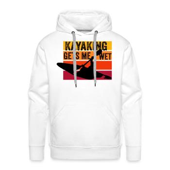 Kayaking Gets Me Wet - Men's Premium Hoodie - white - Front - Liam (192cm)