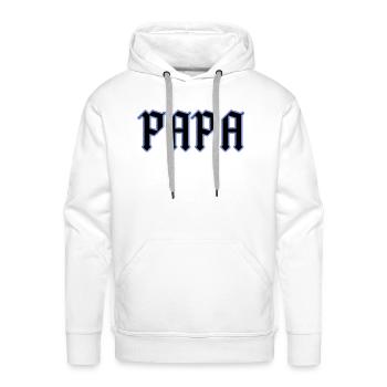 PAPA - Men's Premium Hoodie - white - Front - Liam (192cm)