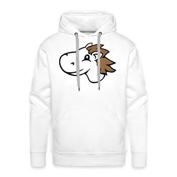 Horse Sweet Pony Foal Fast Riding Comic Rider Fun - Men's Premium Hoodie - white - Front - Liam (192cm)