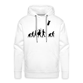 Evolution, NUKE, Restart Evolution - Men's Premium Hoodie - white - Front - Liam (192cm)