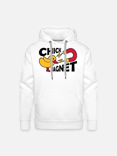 Casanova chick magnet womanizer - Men's Premium Hoodie - white
