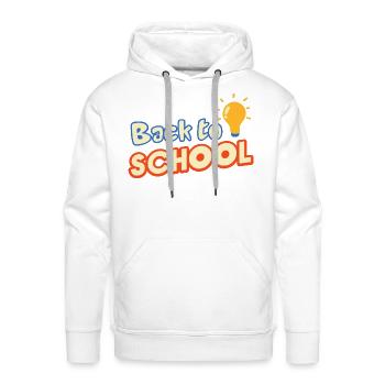 back to school - Men's Premium Hoodie - white - Front - Liam (192cm)