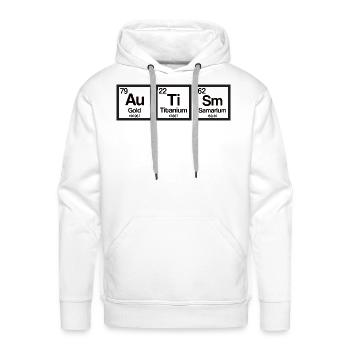 Autism Periodic table - Men's Premium Hoodie - white - Front - Liam (192cm)