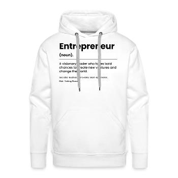 Entrepreneur job Definition - Men's Premium Hoodie - white - Front - Liam (192cm)