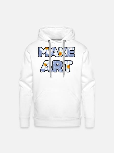 Make Art daisy - Men's Premium Hoodie - white