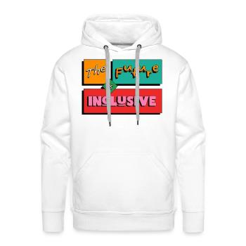 The Future is Inclusive Retro Style - Men's Premium Hoodie - white - Front - Liam (192cm)