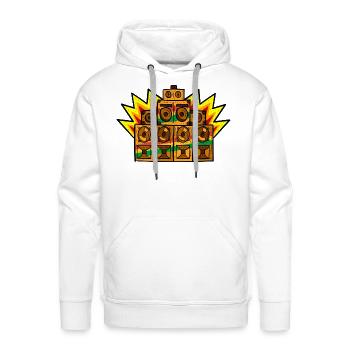 Reggae Music Dub Soundsystem - Men's Premium Hoodie - white - Front - Liam (192cm)