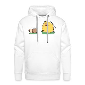 Bread Hunting - Men's Premium Hoodie - white - Front - Liam (192cm)