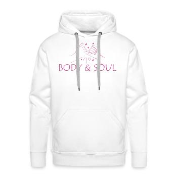 Body and Soul - Men's Premium Hoodie - white - Front - Liam (192cm)