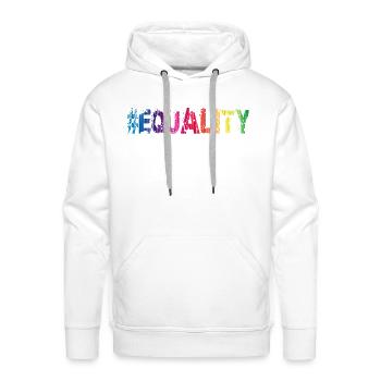 equality - Men's Premium Hoodie - white - Front - Liam (192cm)