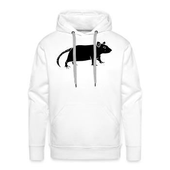 rat - Men's Premium Hoodie - white - Front - Liam (192cm)