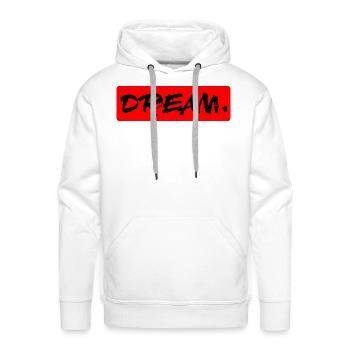 dream. - Men's Premium Hoodie - white - Front - Liam (192cm)