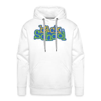 back to school - Men's Premium Hoodie - white - Front - Liam (192cm)