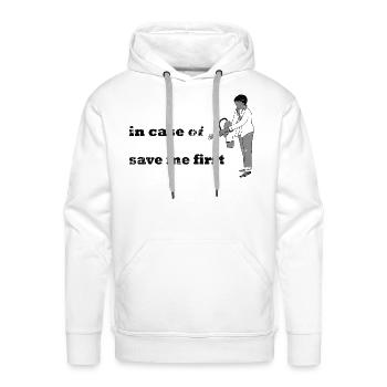 In Case of Emergency - Men's Premium Hoodie - white - Front - Liam (192cm)