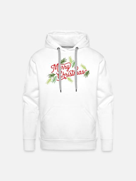 Pine Needles - Men's Premium Hoodie - white