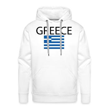 Greece - Men's Premium Hoodie - white - Front - Liam (192cm)