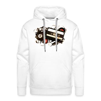 Old Tapes - Men's Premium Hoodie - white - Front - Liam (192cm)