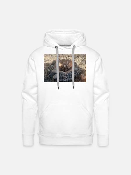 Quartzsite Un-Lit Campfire - Men's Premium Hoodie - white