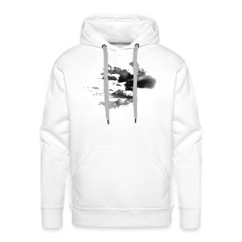 cloud - Men's Premium Hoodie - white - Front - Liam (192cm)
