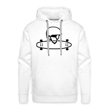 Longboard - Men's Premium Hoodie - white - Front - Liam (192cm)