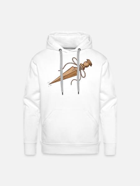 dagger stake - Men's Premium Hoodie - white
