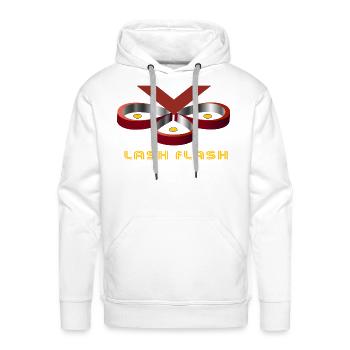 lash flash - Men's Premium Hoodie - white - Front - Liam (192cm)