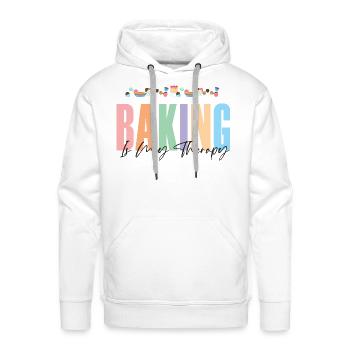 Baking is my Therapy 1 - Men's Premium Hoodie - white - Front - Liam (192cm)
