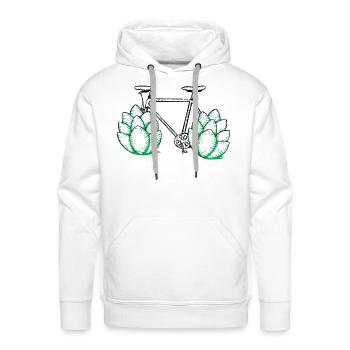 Hop Bicycle - Men's Premium Hoodie - white - Front - Liam (192cm)