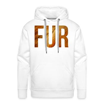Fur quote - Men's Premium Hoodie - white - Front - Liam (192cm)