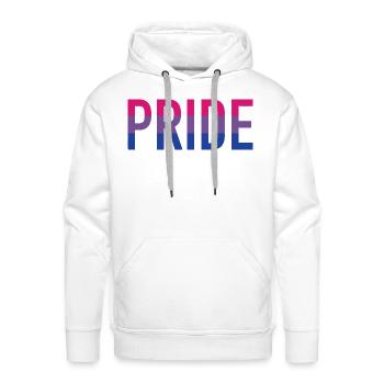 Pride Bi - Men's Premium Hoodie - white - Front - Liam (192cm)