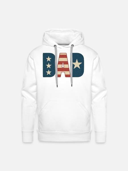 DAD 4th of July - Men's Premium Hoodie - white