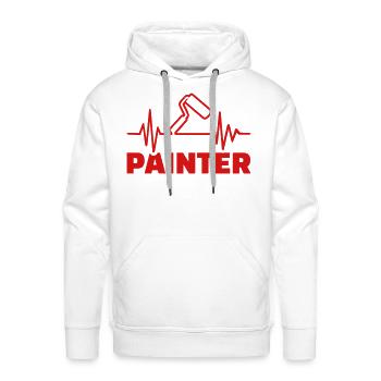 Painter - Men's Premium Hoodie - white - Front - Liam (192cm)