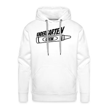 Team kindergarten crew wax - Men's Premium Hoodie - white - Front - Liam (192cm)
