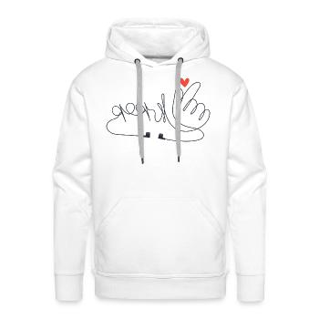 Love Music - Men's Premium Hoodie - white - Front - Liam (192cm)