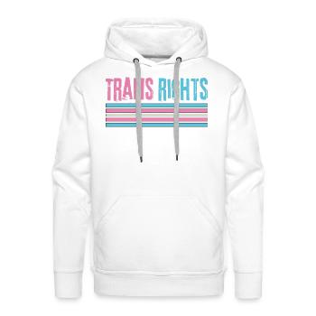 Trans Rights Transgender - Men's Premium Hoodie - white - Front - Liam (192cm)