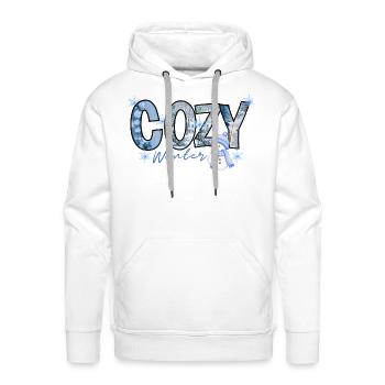 Cozy Winter hoodies, comfy sweatshirts - Men's Premium Hoodie - white - Front - Liam (192cm)