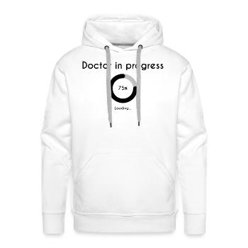 Doctor In Progress Phd Future Doctor blue - Men's Premium Hoodie - white - Front - Liam (192cm)