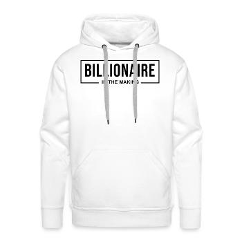 Billionaire In The Making - Men's Premium Hoodie - white - Front - Liam (192cm)