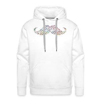 Mustache Flags - Bigstache - Men's Premium Hoodie - white - Front - Liam (192cm)