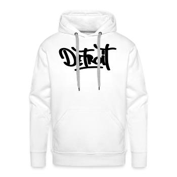 detroit - Men's Premium Hoodie - white - Front - Liam (192cm)