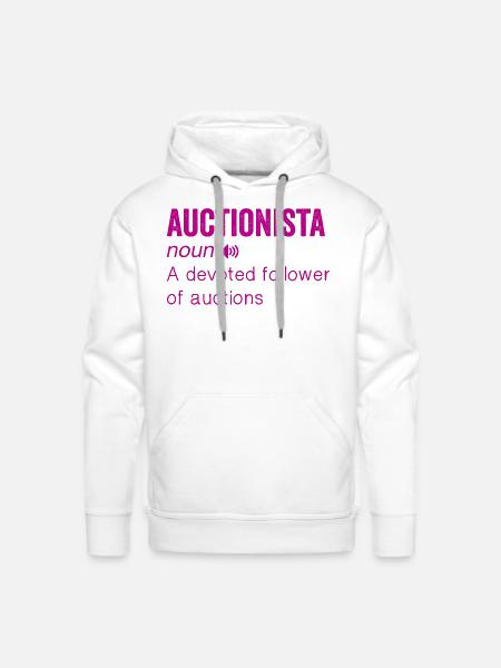 Auctionista definition - Men's Premium Hoodie - white