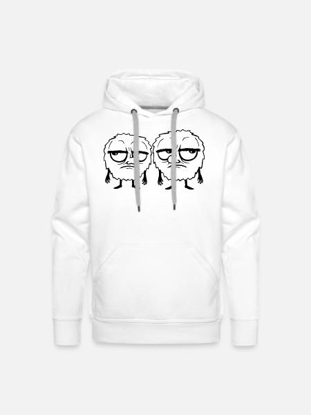 Team 2 monster annoyed - Men's Premium Hoodie - white