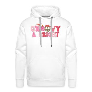 Groovy and Bright - Men's Premium Hoodie - white - Front - Liam (192cm)