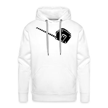 Tape Measure_2_g1 - Men's Premium Hoodie - white - Front - Liam (192cm)