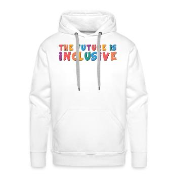 The Future Is Inclusive - Men's Premium Hoodie - white - Front - Liam (192cm)